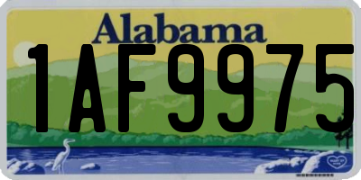 AL license plate 1AF9975