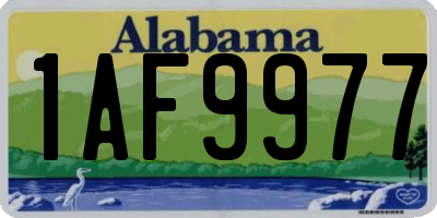 AL license plate 1AF9977
