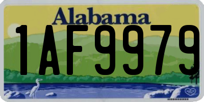 AL license plate 1AF9979