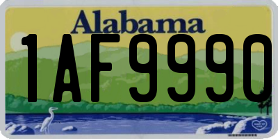 AL license plate 1AF9990