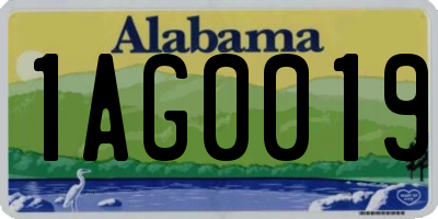 AL license plate 1AG0019