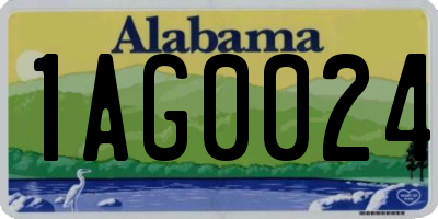 AL license plate 1AG0024