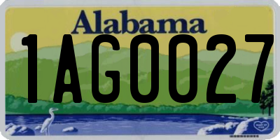 AL license plate 1AG0027
