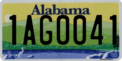 AL license plate 1AG0041