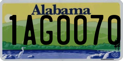 AL license plate 1AG0070