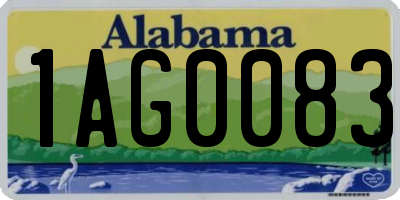 AL license plate 1AG0083
