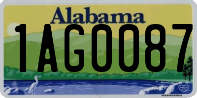 AL license plate 1AG0087