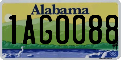 AL license plate 1AG0088