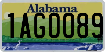 AL license plate 1AG0089