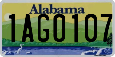 AL license plate 1AG0107