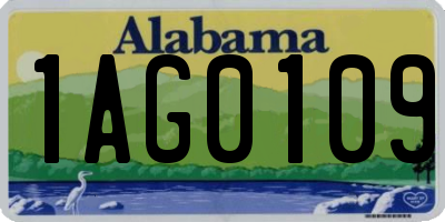 AL license plate 1AG0109