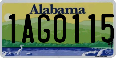 AL license plate 1AG0115