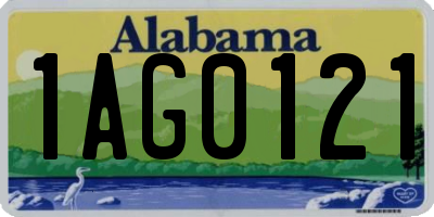 AL license plate 1AG0121