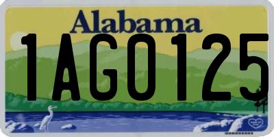 AL license plate 1AG0125