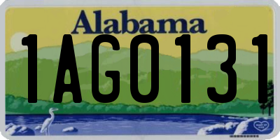 AL license plate 1AG0131