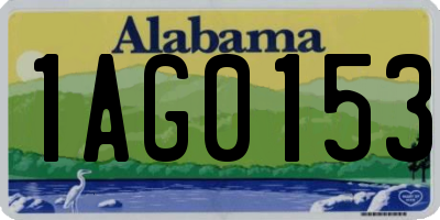 AL license plate 1AG0153