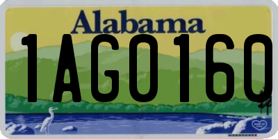 AL license plate 1AG0160