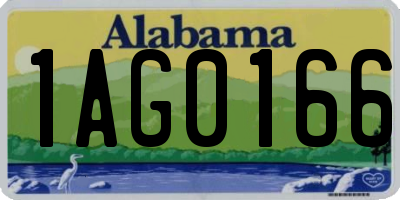 AL license plate 1AG0166