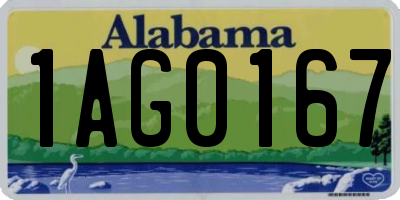 AL license plate 1AG0167
