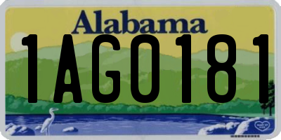 AL license plate 1AG0181