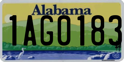 AL license plate 1AG0183