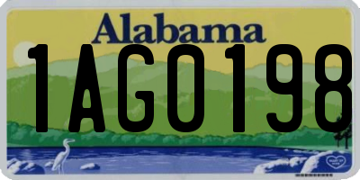 AL license plate 1AG0198