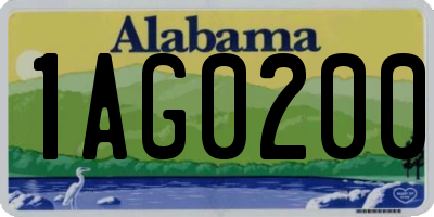 AL license plate 1AG0200