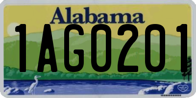 AL license plate 1AG0201