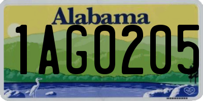 AL license plate 1AG0205