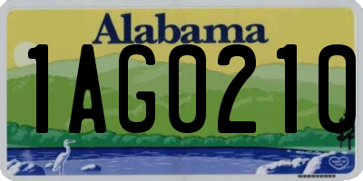 AL license plate 1AG0210