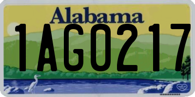 AL license plate 1AG0217