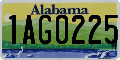 AL license plate 1AG0225