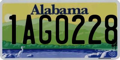 AL license plate 1AG0228