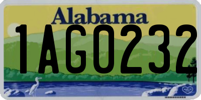 AL license plate 1AG0232