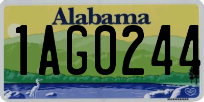 AL license plate 1AG0244