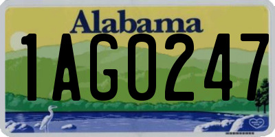 AL license plate 1AG0247