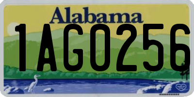AL license plate 1AG0256