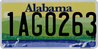 AL license plate 1AG0263