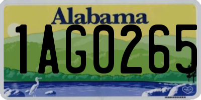 AL license plate 1AG0265