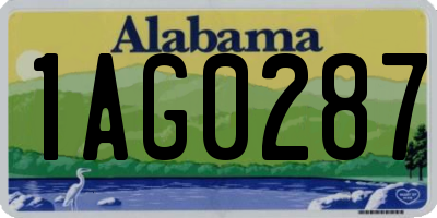 AL license plate 1AG0287