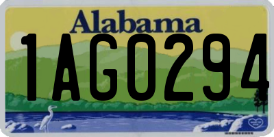 AL license plate 1AG0294