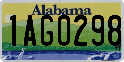 AL license plate 1AG0298