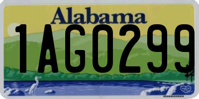 AL license plate 1AG0299