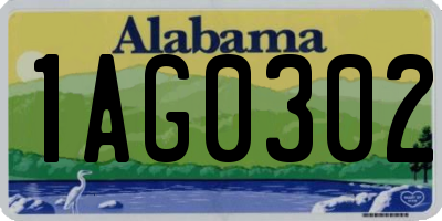 AL license plate 1AG0302