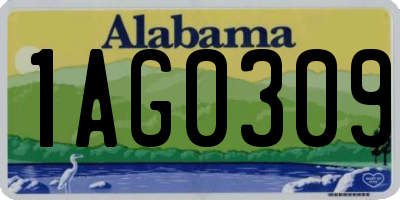 AL license plate 1AG0309