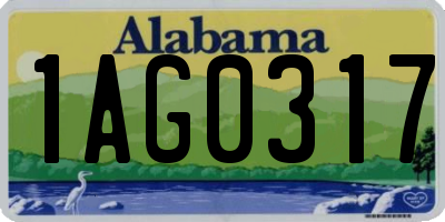 AL license plate 1AG0317