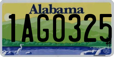 AL license plate 1AG0325