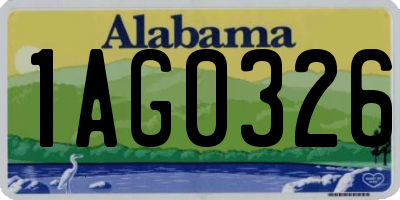 AL license plate 1AG0326