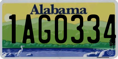 AL license plate 1AG0334