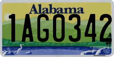 AL license plate 1AG0342